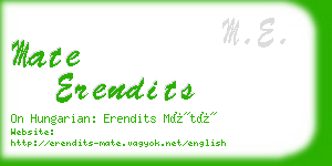 mate erendits business card